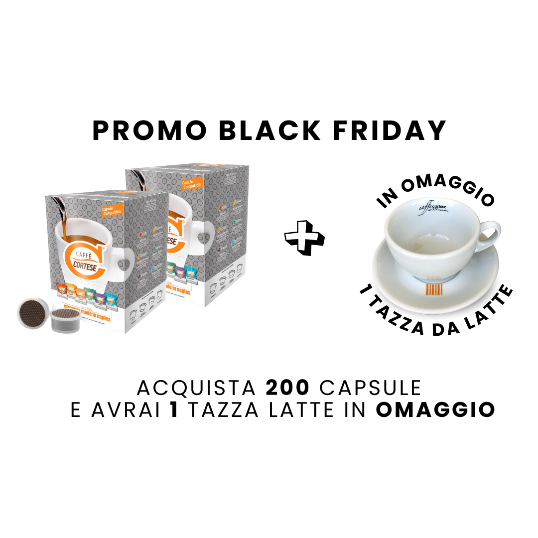 200pz Capsule Caffè Cortese compatibili + Tazzone **OMAGGIO**